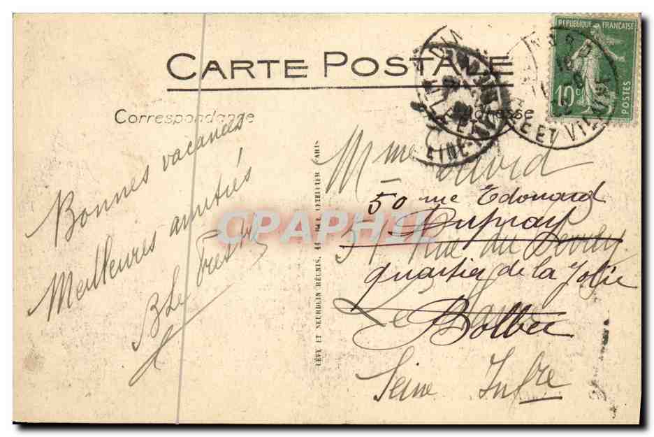 Dinard — Bric-à-Brac — LL. — N° 419 — Verso