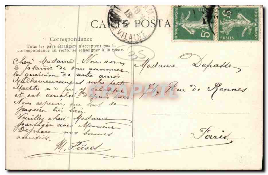 Dinard — La Cale — Côte d'Émeraude — éditeur inconnu, n°8 — Rückseite
