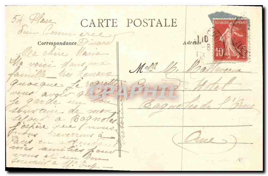 Côte d'Émeraude - Dinard - La Digue - Le Grand Casino - Gruppe von Villen — Photo-Ouest, Rennes, n°247 — Rückseite