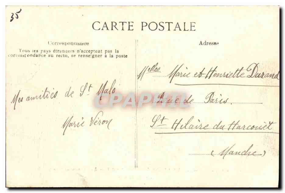 CPA La Vicomte en Dinard Le chemin de ronde  — Rückseite