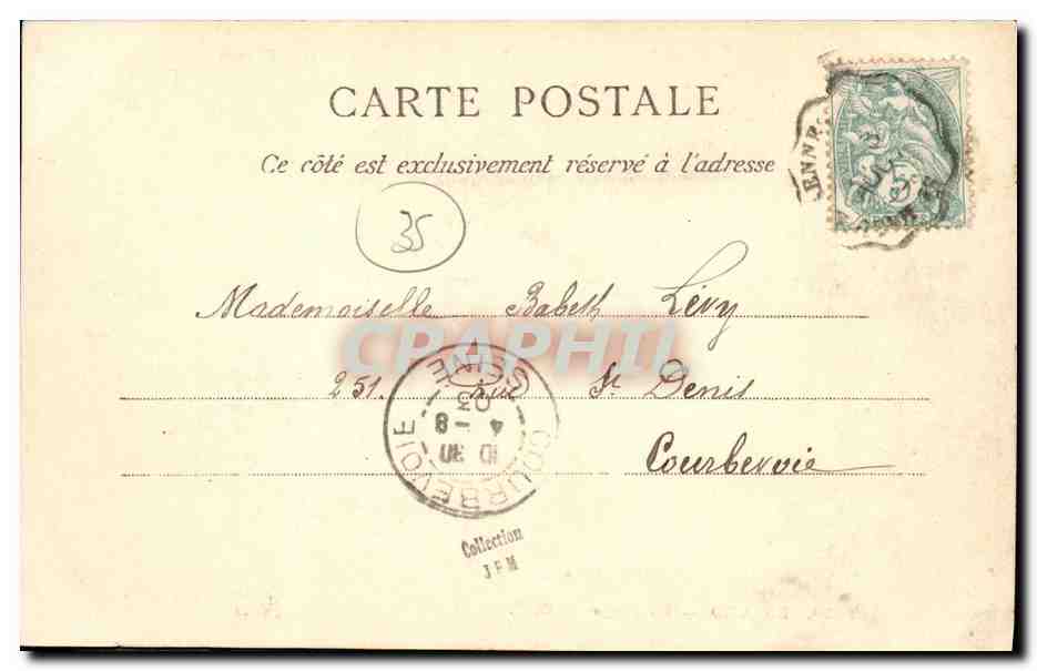 CPA Dinard La plage  — Rückseite