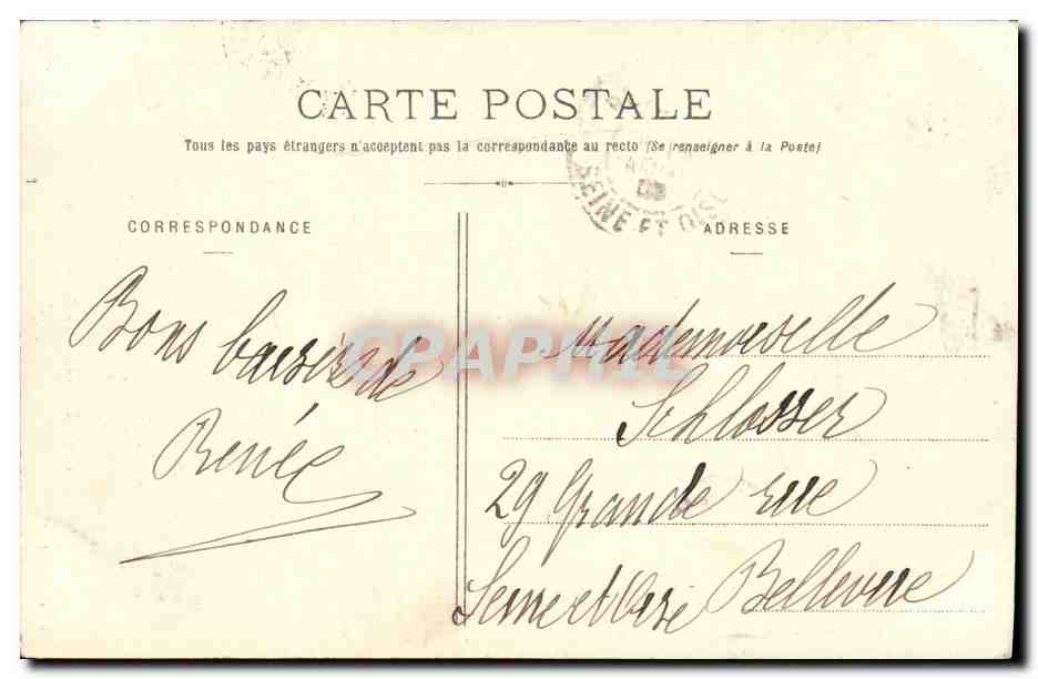 Dinard - La Rue du Casino — Collection H. I. M. — n° 1159 — Rückseite