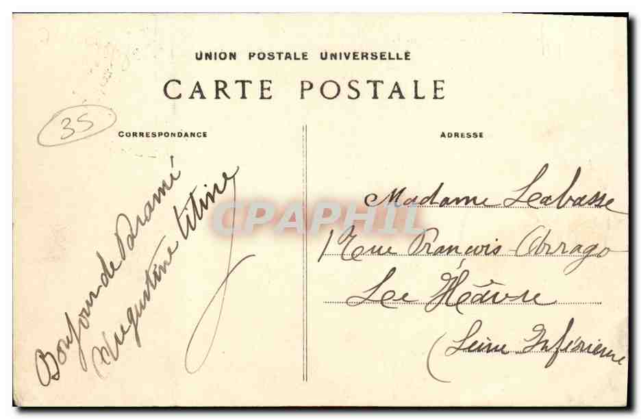 CPA Dinard La Malouine — Rückseite