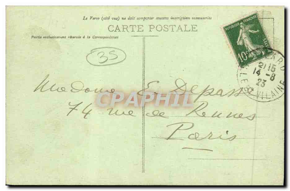 Côte d'Émeraude - Emerald Coast - DINARD - La Cale - Au loin, Saint-Malo - G.F. — Reverso