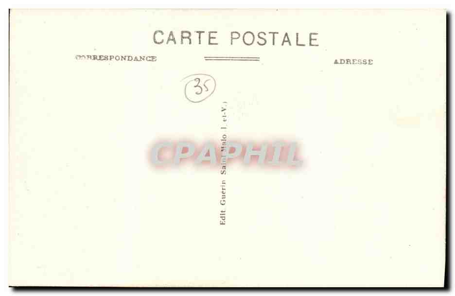 Dinard - Vue de la Plage — Côte d'Émeraude, G.F. n°4504 bis — Achterkant