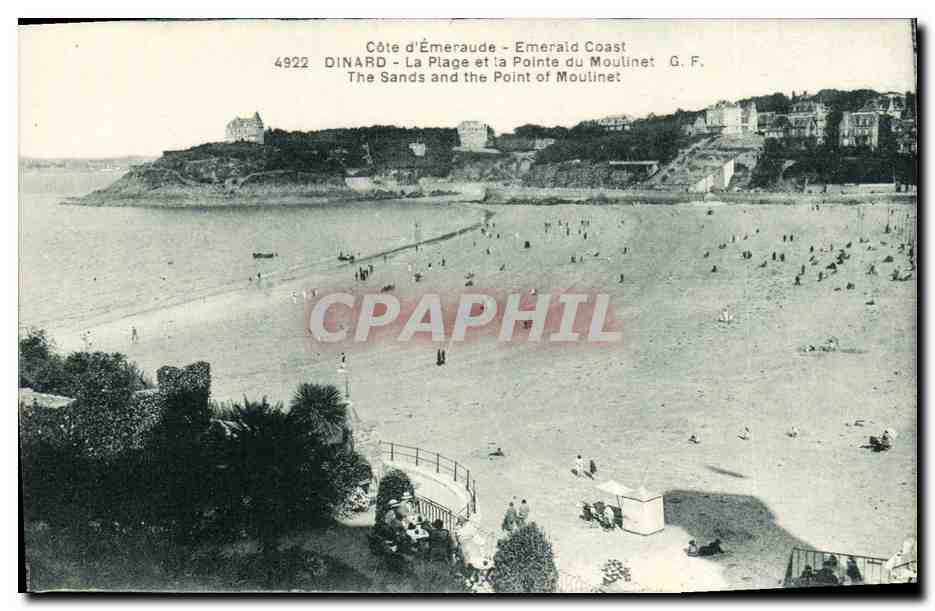 Dinard - La Plage et la Pointe du Moulinet — G. F. — n° 4922