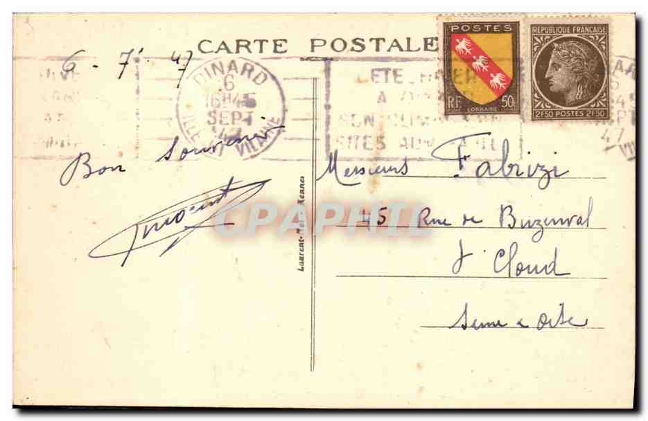 Dinard — La Plage et les Casinos — Côte d'Émeraude — Achterkant