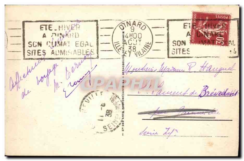 Dinard — La Plage — CPA n°112, éditeur CPA — Reverso
