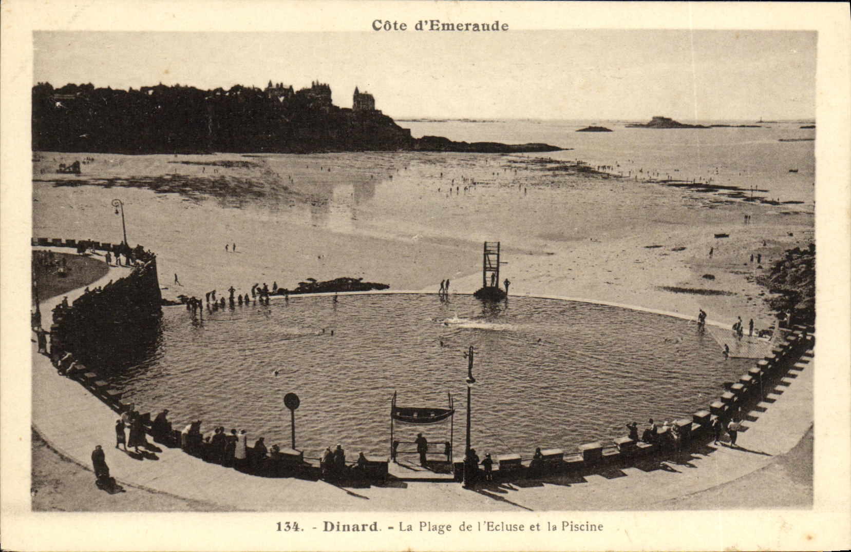 Dinard - La Plage de l'Ecluse et la Piscine — Côte d'Émeraude, éditeur Laurent Ne Peannes, n° 134