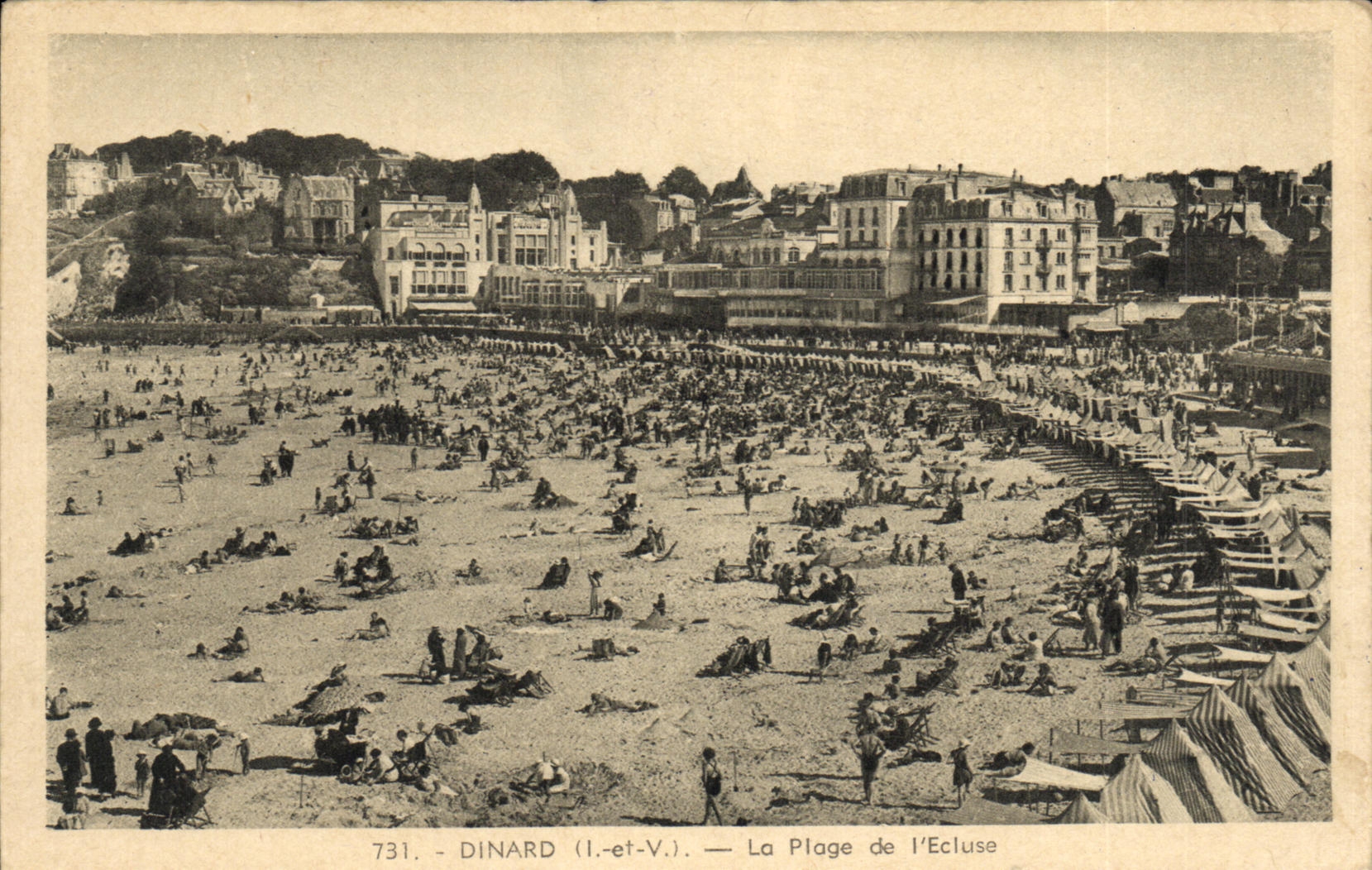 Dinard (Il.-et-V.) — La Plage de l’Ecluse — Édition Française n°731 - Anverso