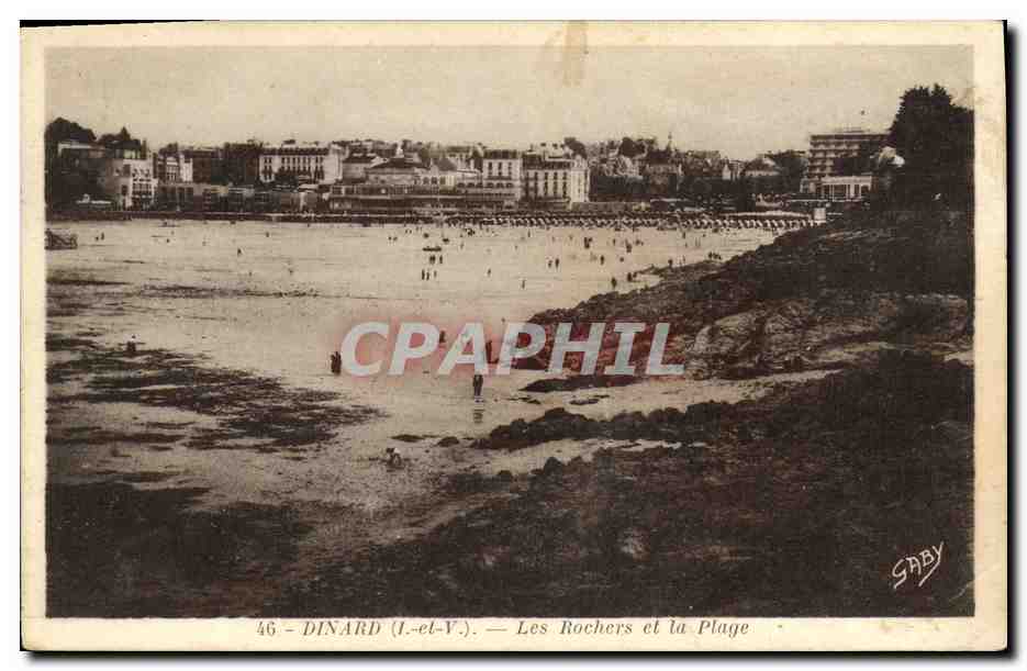 Dinard (Ille-et-Vilaine) — Les Rochers et la Plage — Gaby