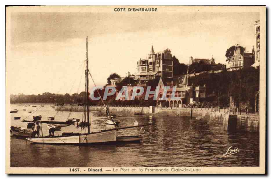 Dinard — Le Port et la Promenade Clair-de-Lune — Édition Mesny - Rennes