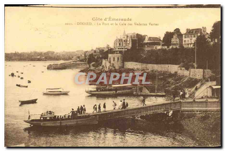 CPA Dinard La Port et la Cale des Vedettes Vertes Bateaux