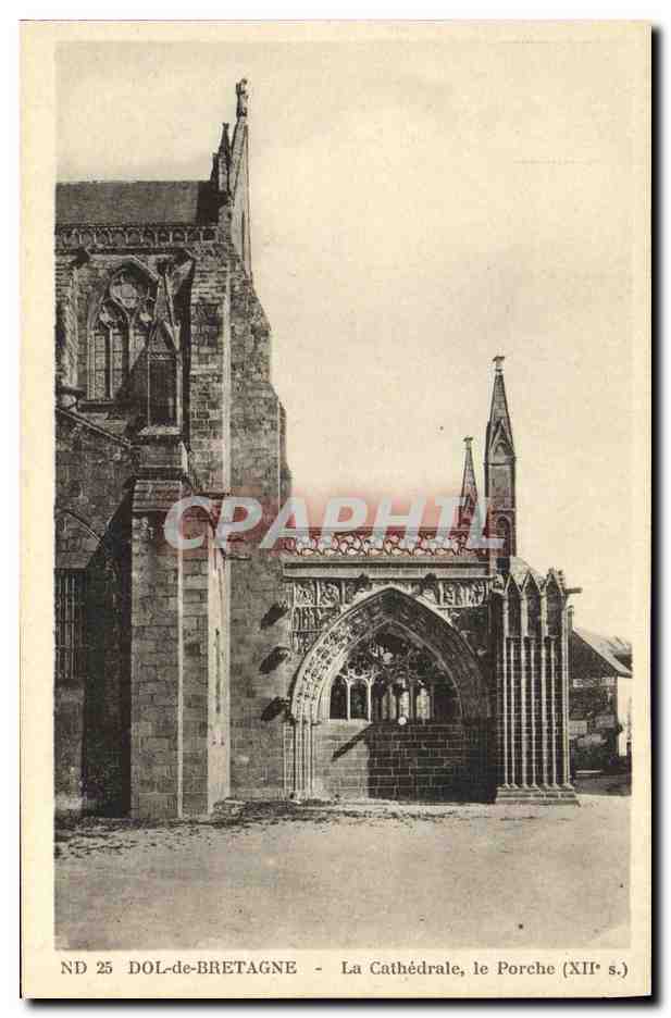 Dol-de-Bretagne - La Cathédrale, le Porche (XIIe s.)