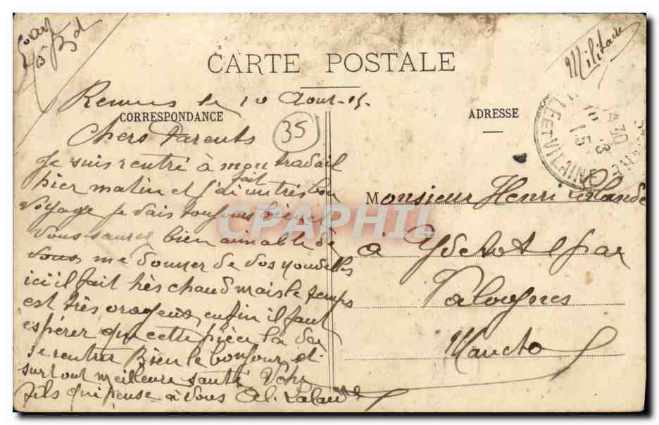 CPA Dol de Bretagne La Chapelle de Esperance du Mont Dol — Rückseite