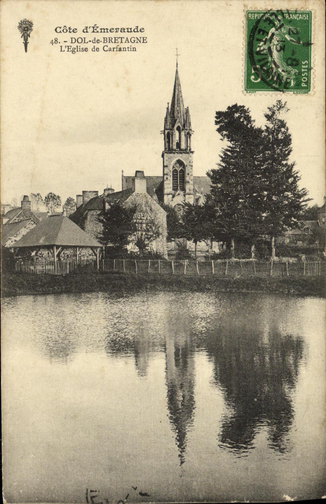 Côte d'Émeraude — L'Église de Carfantin — Éditeur inconnu, n°48