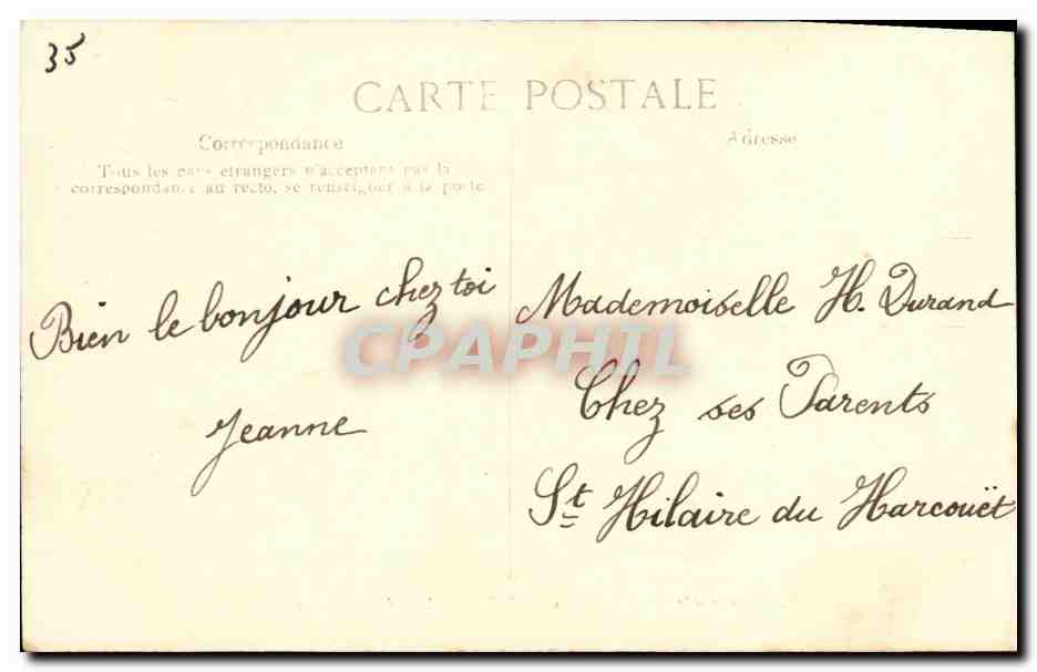 DOL — Place de la Mairie — Éditeur Côte d’Emeraude, n°15 — Rückseite