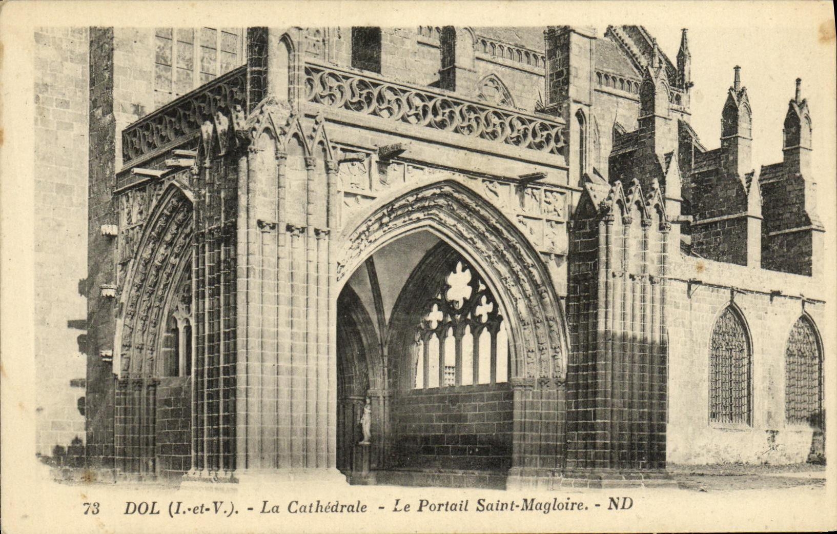 Dol (I.-et-V.) - La Cathédrale - Le Portail Saint-Magloire - ND
