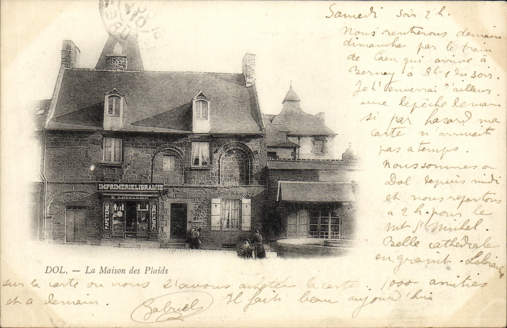 Dol — La Maison des Plaids — Imprimerie-Librairie J. LEBRETON