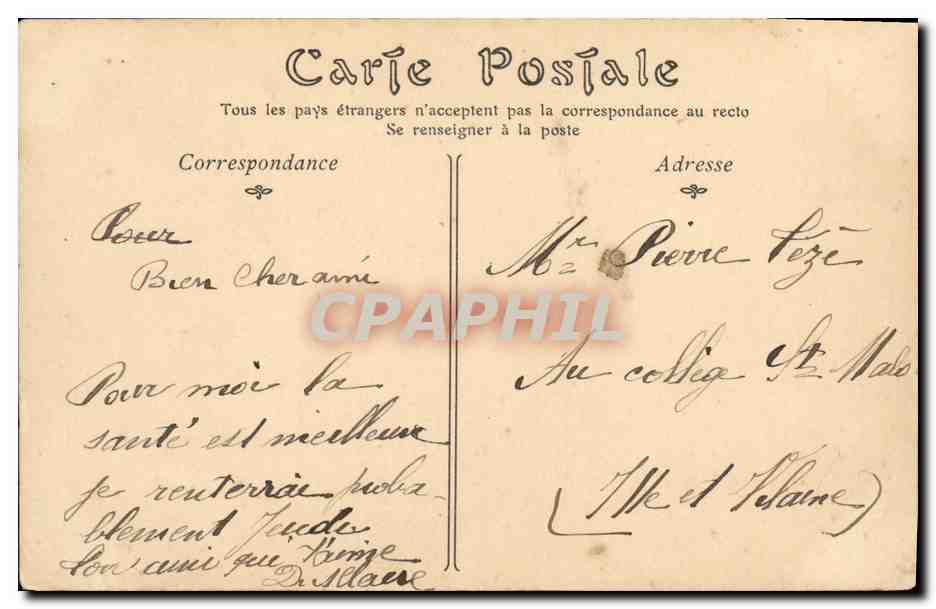 CPA Dol Vue Prise des Remparts — Rückseite