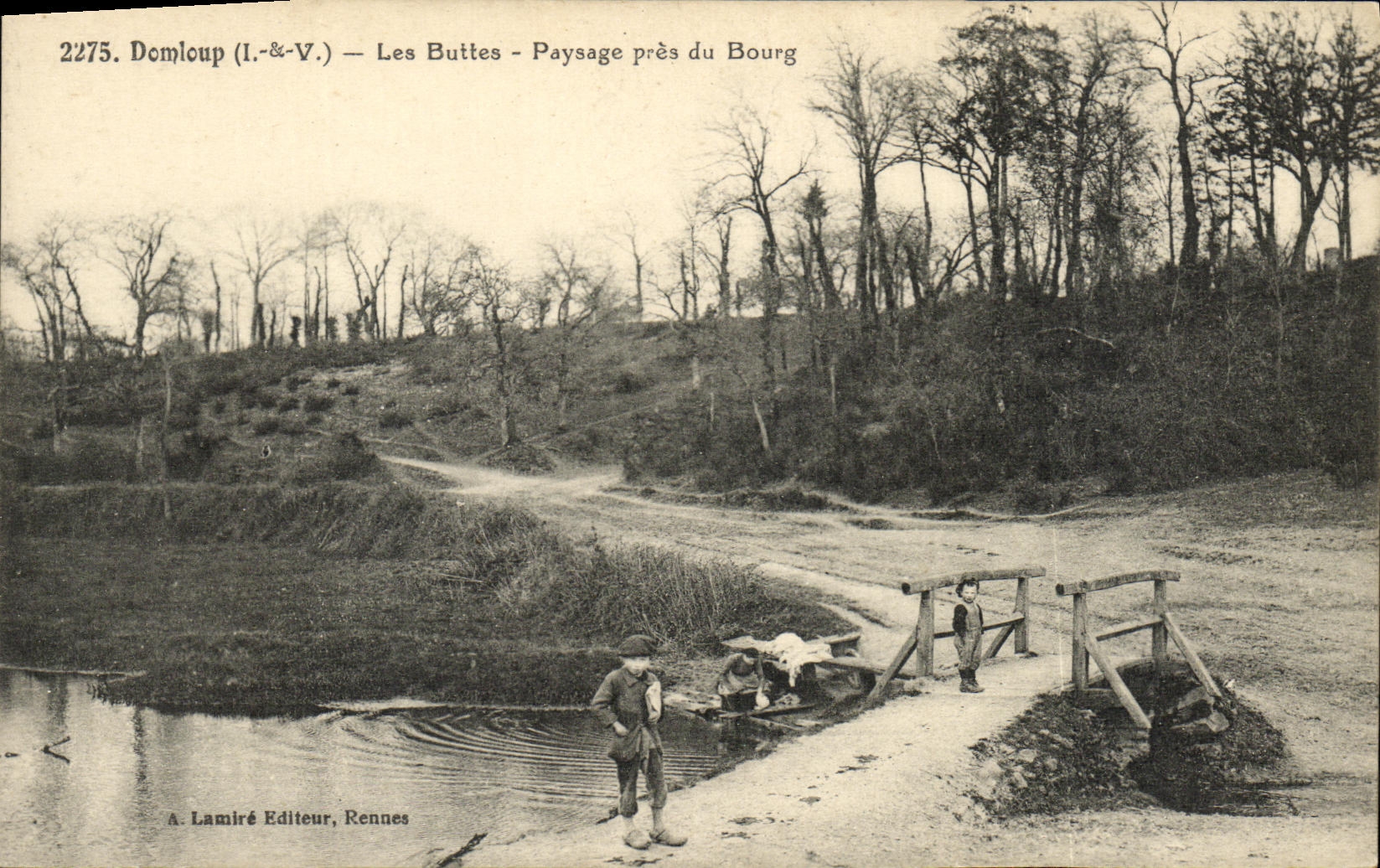 Domloup (I.-&-V.) — Les Buttes — Paysage près du Bourg — A. Lamiré Editeur, Rennes