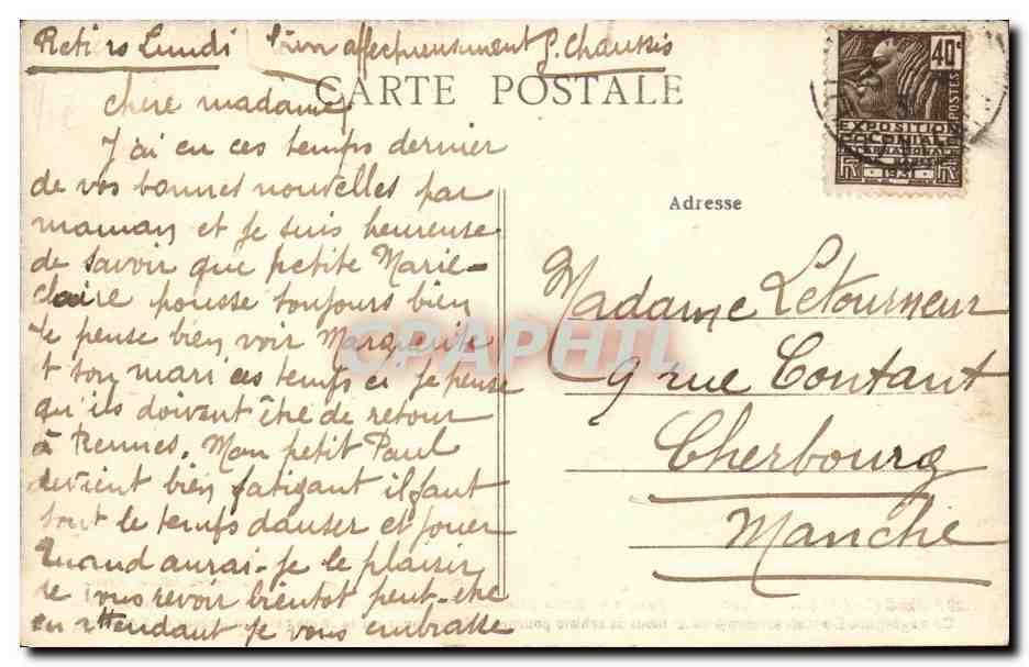Essé (Ille-et-Vilaine) — La Roche aux Fées, côté Sud — Dolmen mégalithique, 2e de France par son importance — éditeur A. Lambin, Rennes — Achterkant