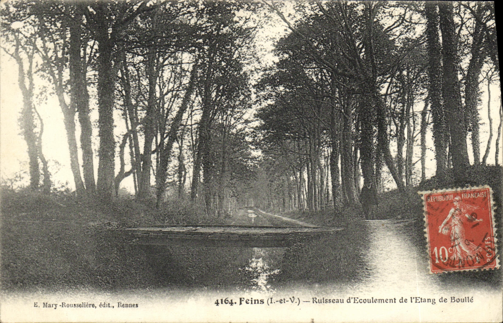 Feins (I.-et-V.) — Ruisseau d'Écoulement de l'Etang de Boullé — E. Mary-Roussellière, édit., Rennes