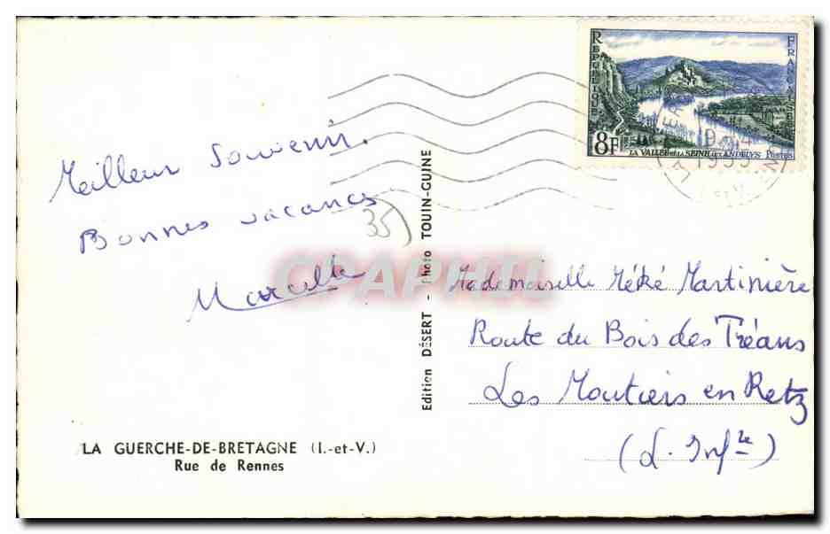 Place centrale d'un village — éditeur Édition Désert — n°35 — Verso
