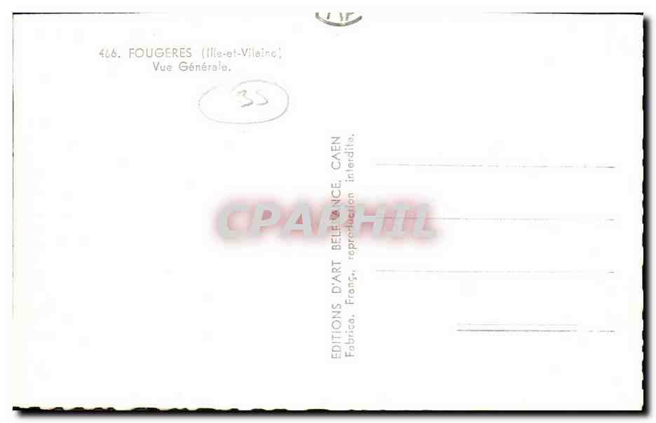 CPM Fougeres Vue Generale — Reverso