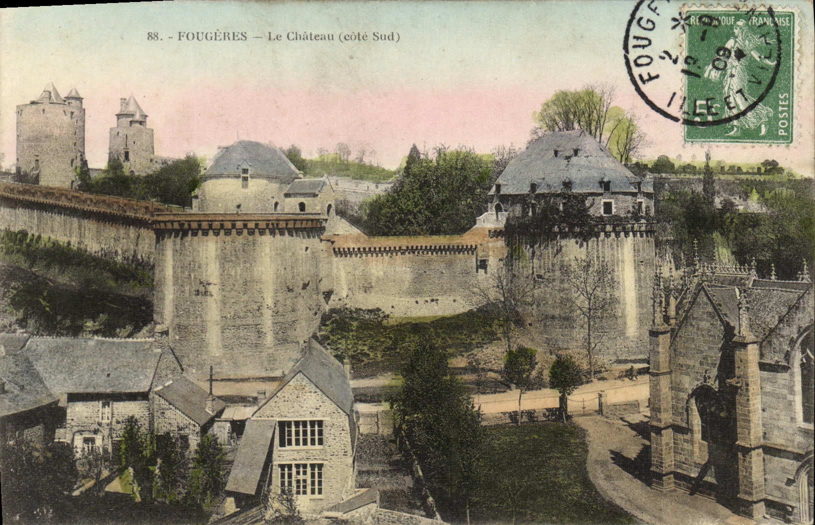 Fougères — Le Château (côté Sud) — Éditeur anonyme, n° 88