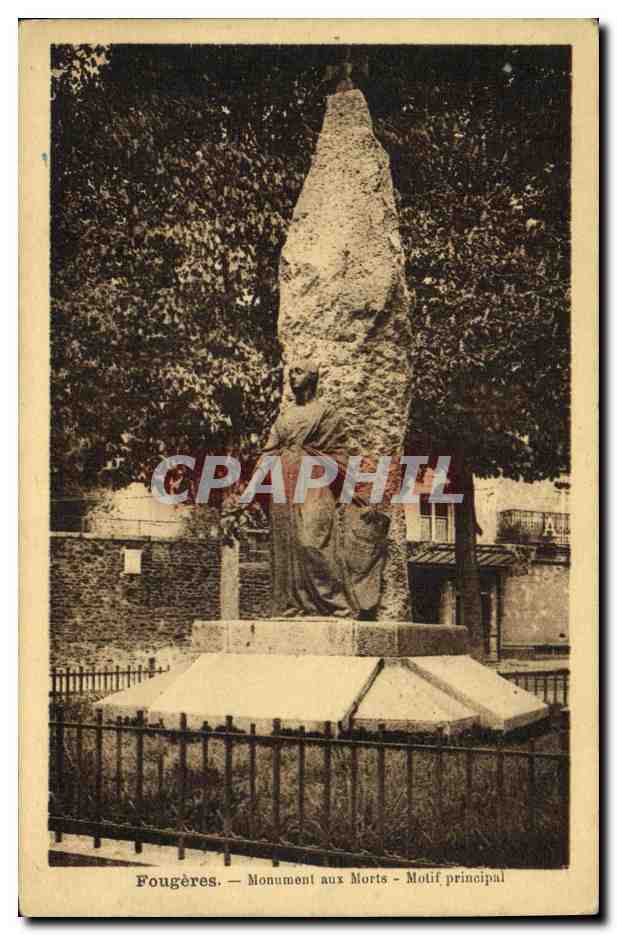 CPA Fougeres Le Monument aux Morts Motif principal Militaria