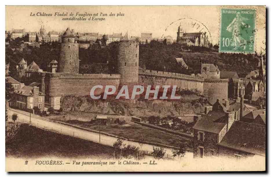 Fougères — Vista panoramica sul Castello — LL.