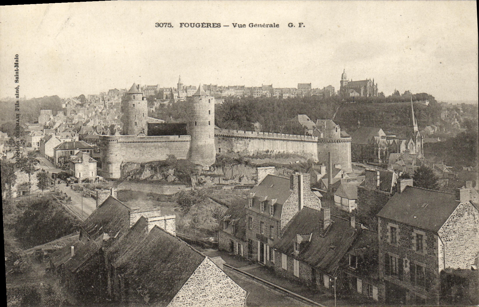 Fougères — Vue Générale — G.F. — Collection Goupil, Fils aîné, Saint-Malo - Recto