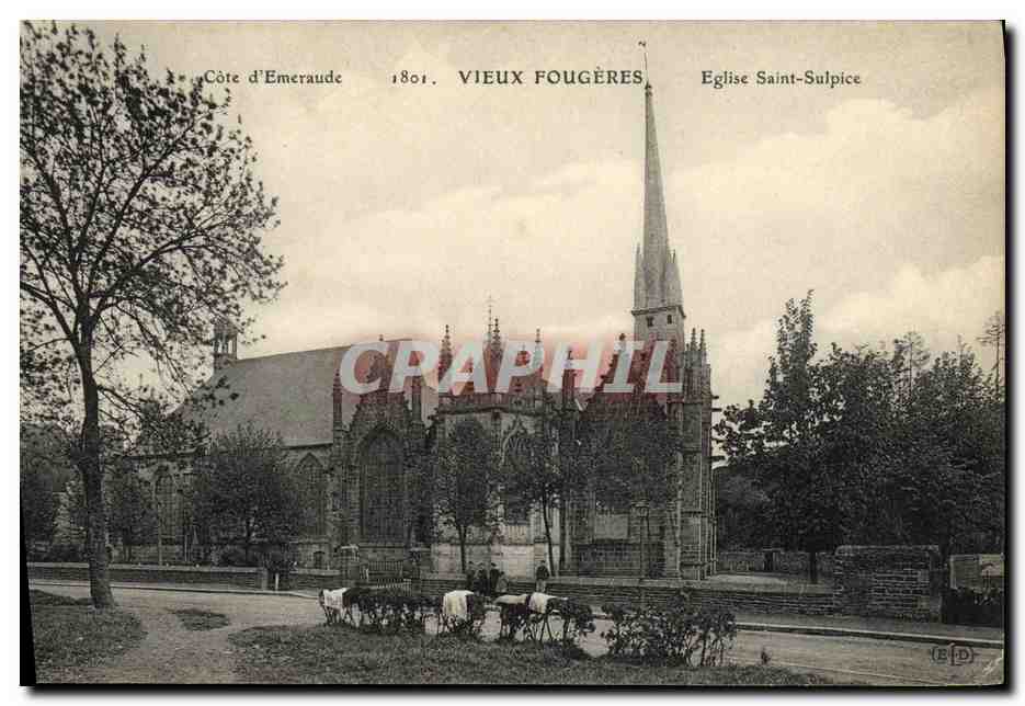 Altes Fougères — Kirche Saint-Sulpice — Côte d’Emeraude, Nr. 1801