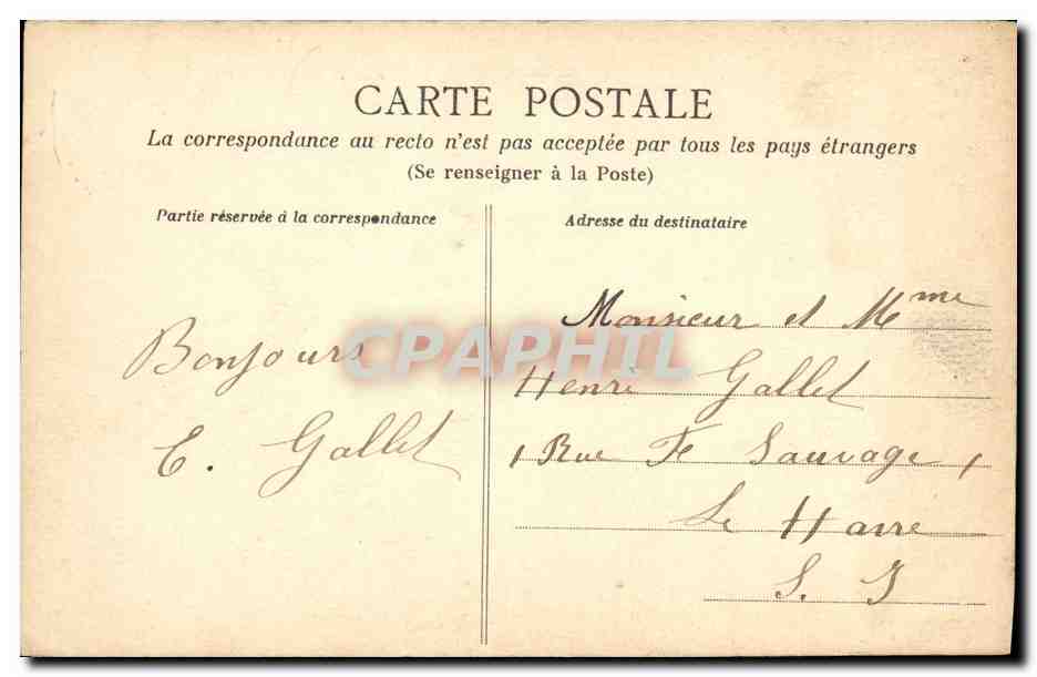 Fougeres - Plaza de la Estación — Hotel de l'Ouest — editor desconocido, n° 43 — Reverso