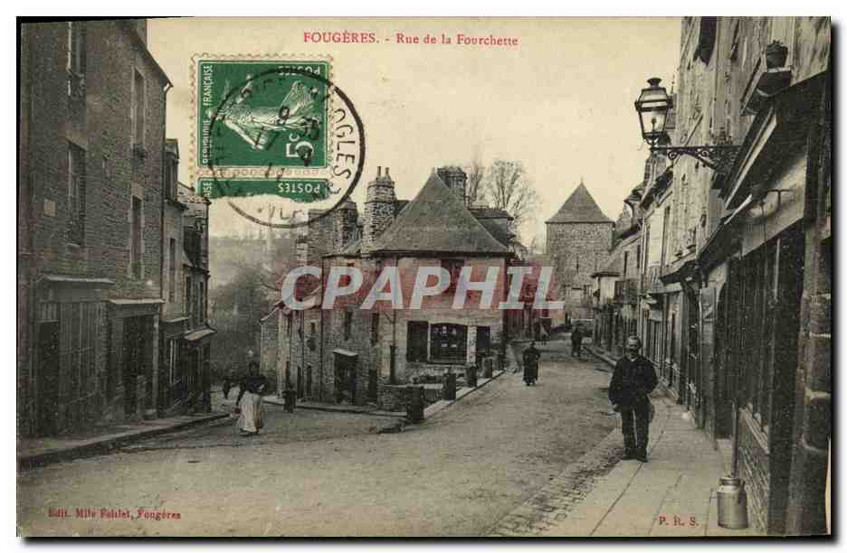 Fougères - Rue de la Fourchette — Edit. Mlle Paillet, Fougères
