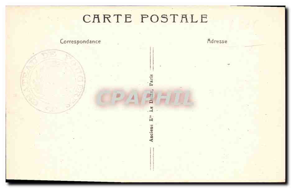 Fougères — Le Château — Reproduction de la gravure du fougersais Bachelot de la Pylaie (1810) — Skelton se. — Rückseite