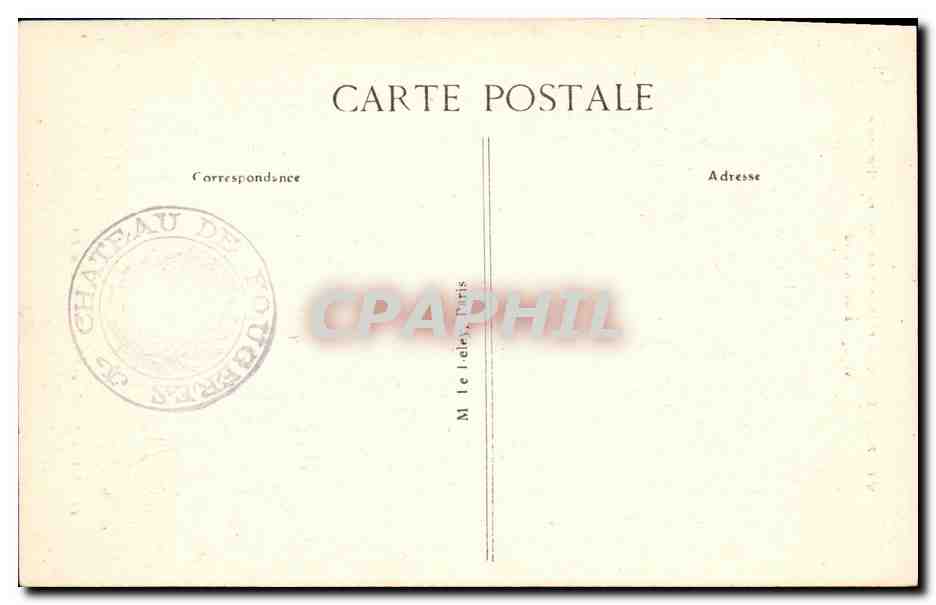 Fougères — Maison à porche, rue Nationale et Église St-Léonard — Éditeur ELD, n° 163 — Verso