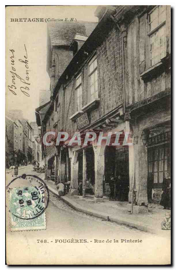 Fougères — Rue de la Pinterie — Colección E. H.