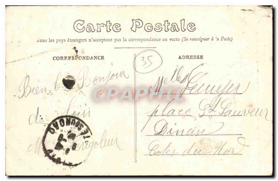Fougères (Il-et-V.) — La Chiesa di San Léonard, facciata Est — Editore Mary-Rousselière, Hennes — Verso