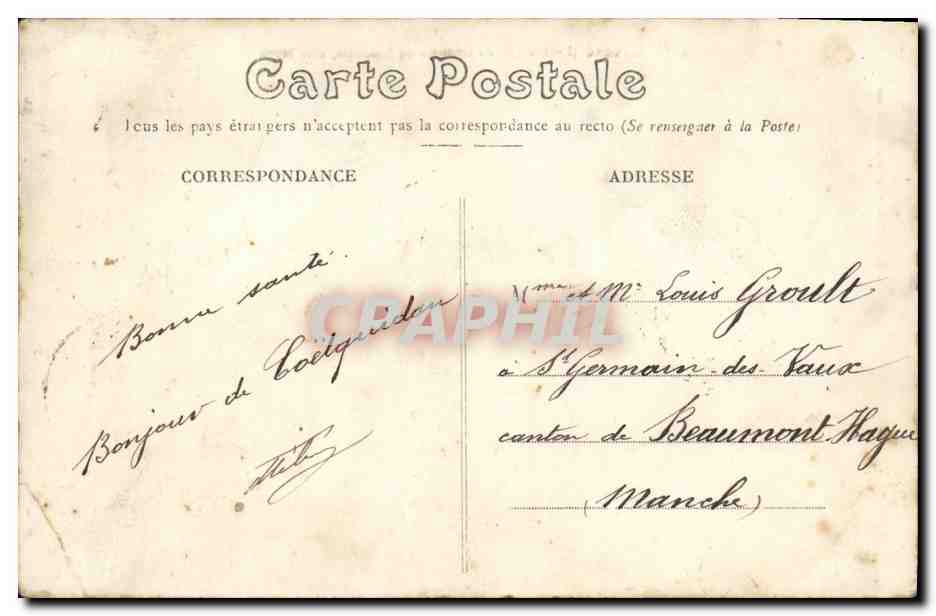 CPA Geveze Le Chateau de Beauvais cote Nord — Rückseite