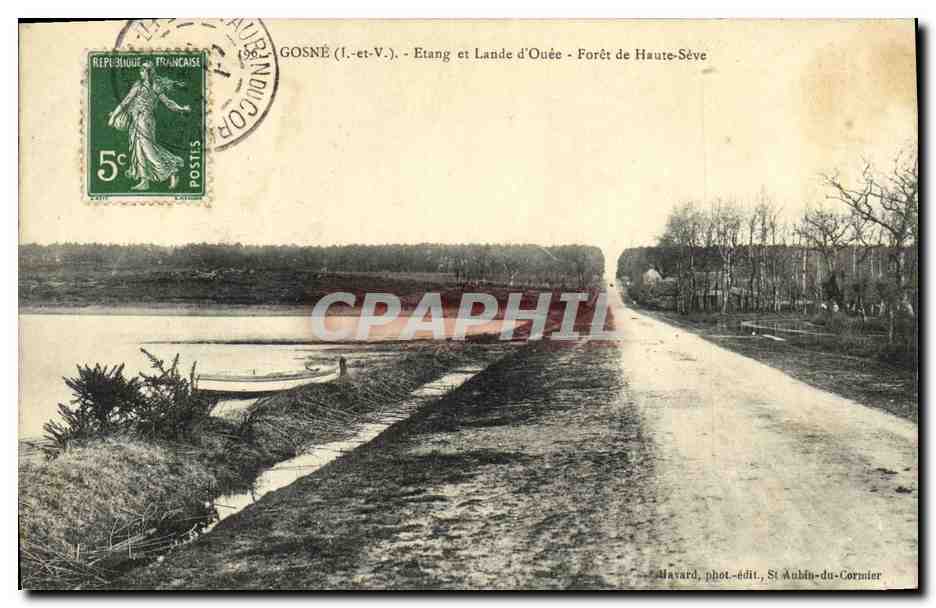 Gosné (I.-et-V.) - Etang et Lande d'Ouée - Forêt de Haute-Sève — Havard, phot.-édit., St Aubin-du-Cormier