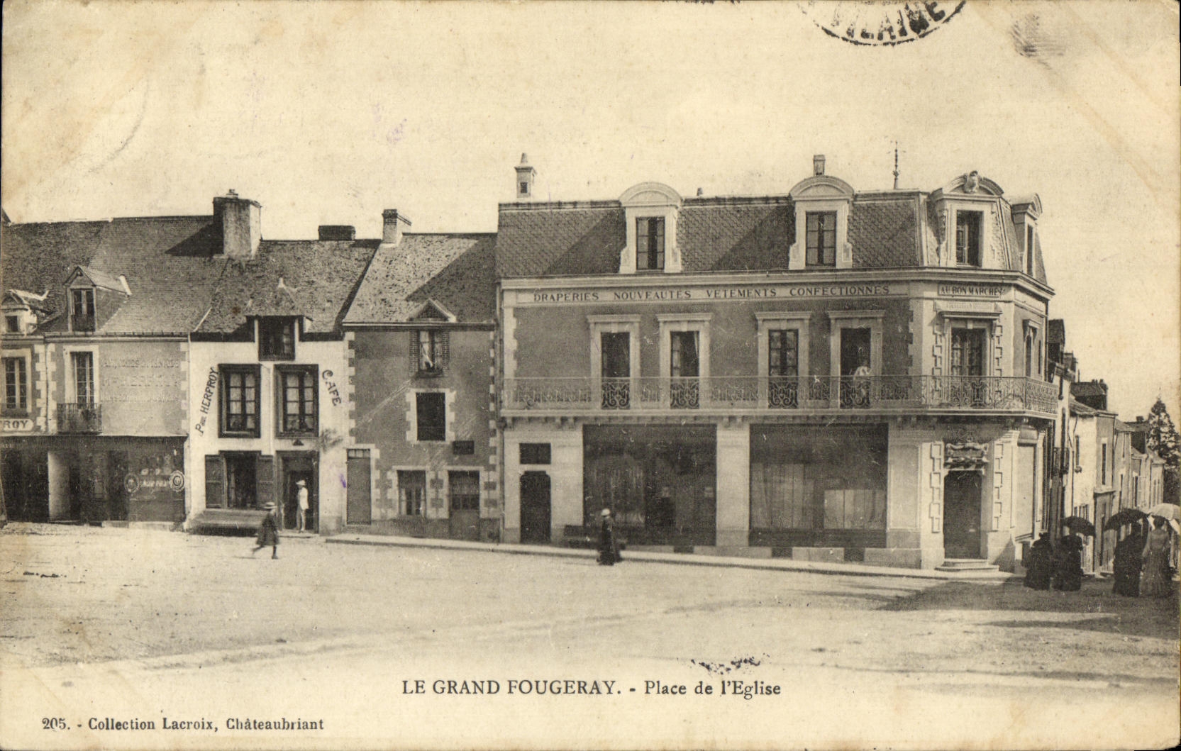 Le Grand Fougeray - Place de l'Église — éditeur Collection Lacroix, Châteaubriant, n° 205