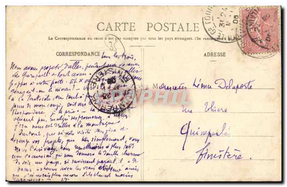 Le Grand Fougeray - Place de l'Église — éditeur Collection Lacroix, Châteaubriant, n° 205 — Reverso