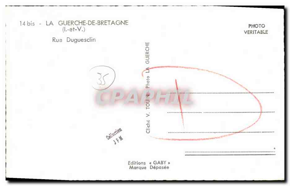 Rue Duguesclin — La Guerche-de-Bretagne — Éditions Gaby — Reverso