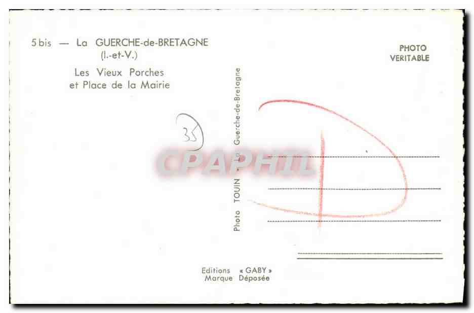 Les Vieux Porches et Place de la Mairie — Guerche-de-Bretagne — Éditions Gaby — Reverso