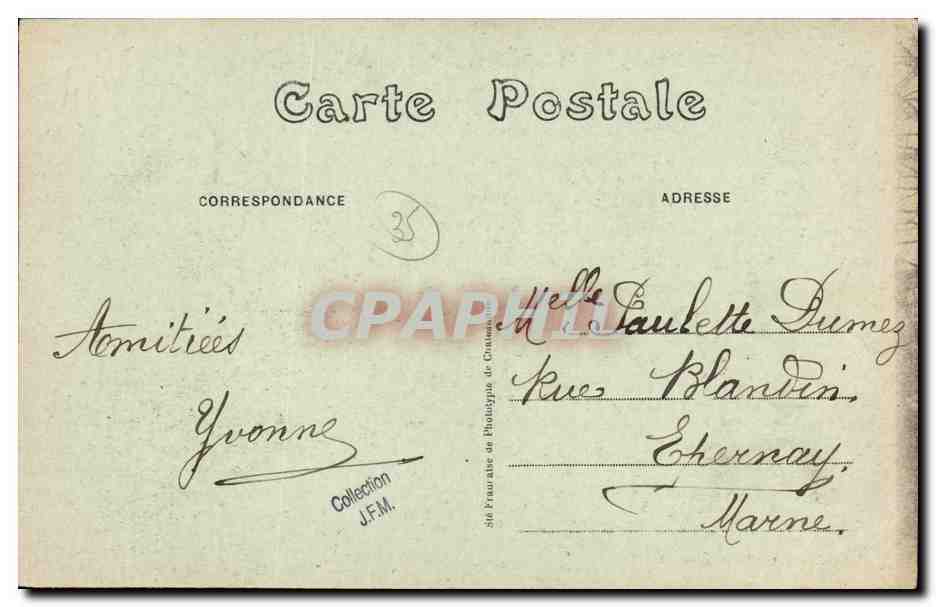 La Guerche-de-Bretagne (I.-&-V.) — Le Château du Temple — A. Lämtré, Editeur, Rennes — Verso