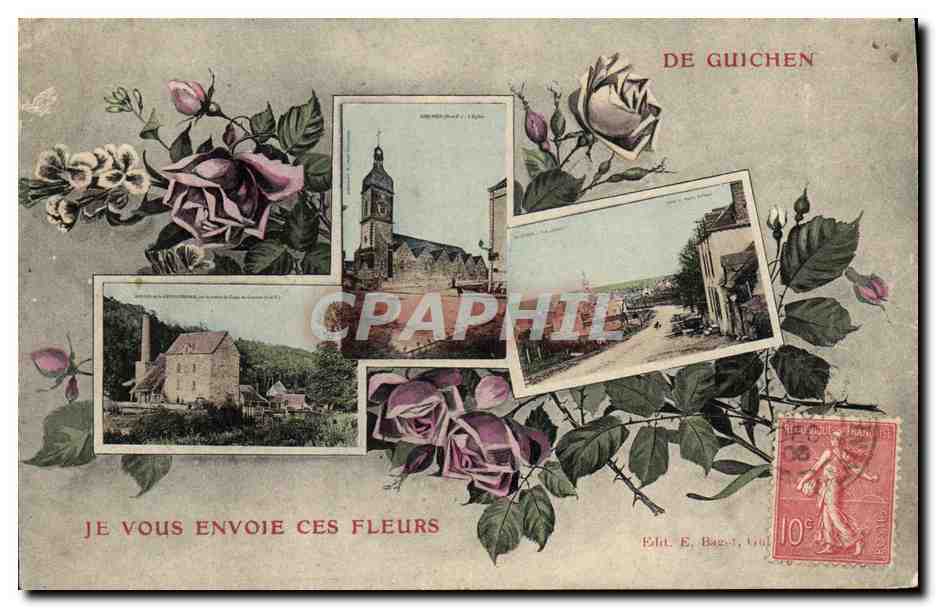 De Guichen — vue de la ville et de ses monuments — Édit. E. Baret, Liége