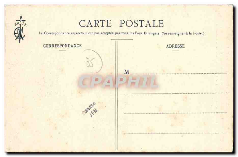 Château des Métairies en Guignen — Environ de Rennes — Collection E. Hamonnic — Verso