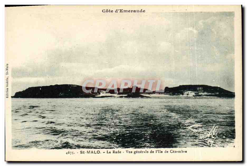 St-Malo - La Rade - Vue générale de l'Île de Cézembre — Édition Ouvrée, St-Malo, n° 4675